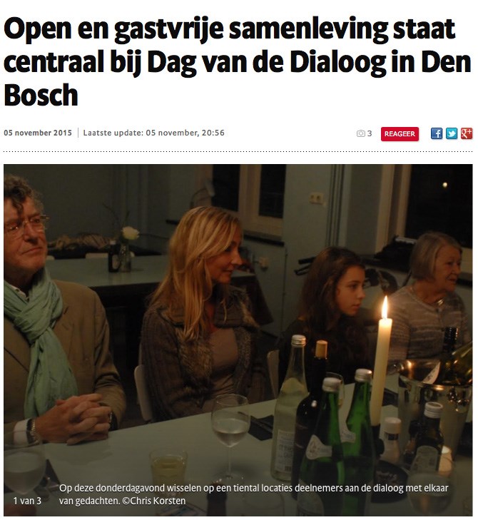 Open en gastvrije samenleving staat centraal bij Dag van de Dialoog in Den Bosch
